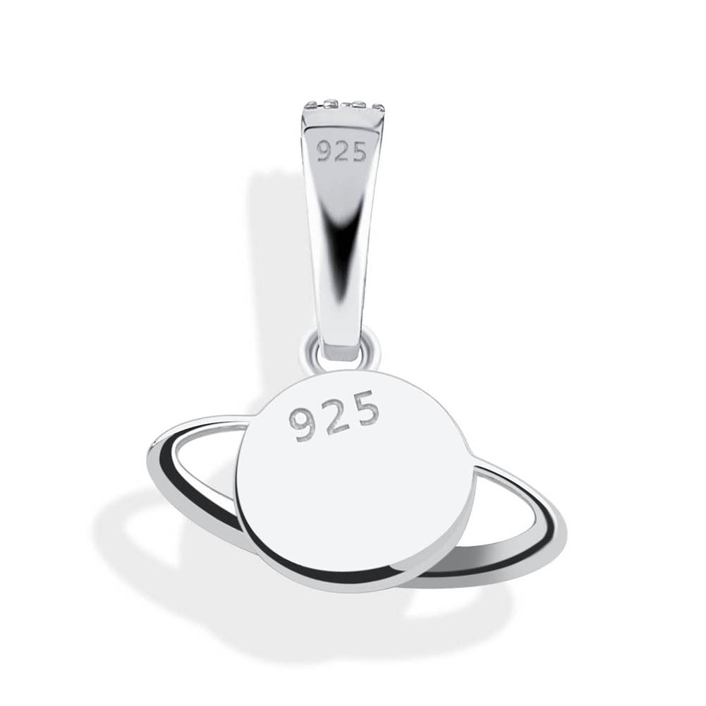 Collar con Colgante de Planeta Hip Hop en Plata S925 con Circonita